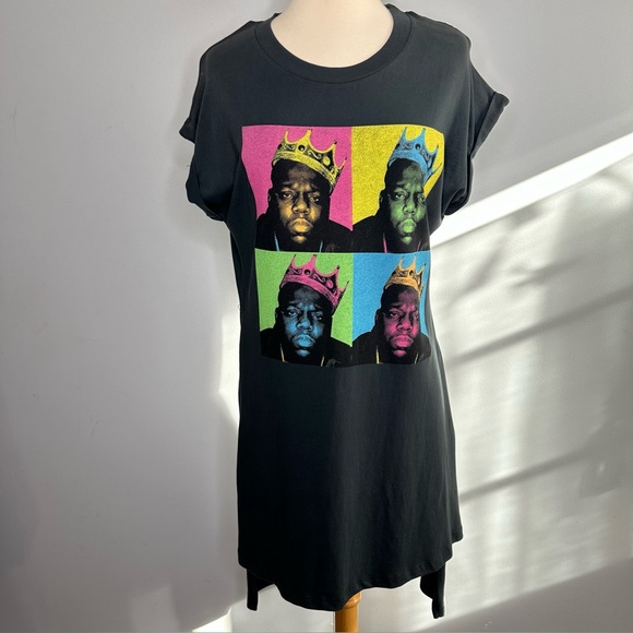 Daydreamer Free People High Low Biggie Short Sleeve Tunic Tee Shirt Dress XS - Picture 4 of 10